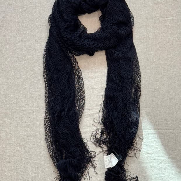 요지야마모토 00s 실크 그런지 머플러