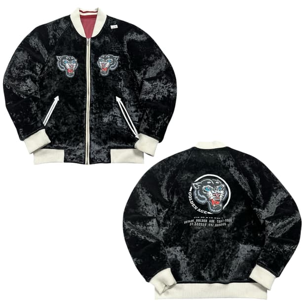 ✨ (바배) 빈티지 스카쟌 벨벳 리버시블 점퍼 자켓 