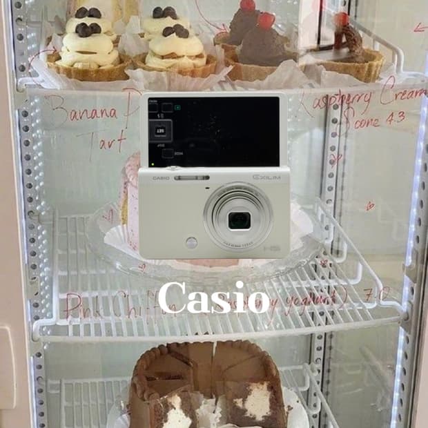 [셀카 ! ] 카시오 엑슬림 ex-zr50 화이트 빈티지디카 디지털카메라