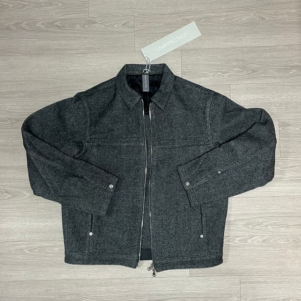 (새상품) 언어펙티드 UNAFECTED 울 헤링본 트러커 자켓