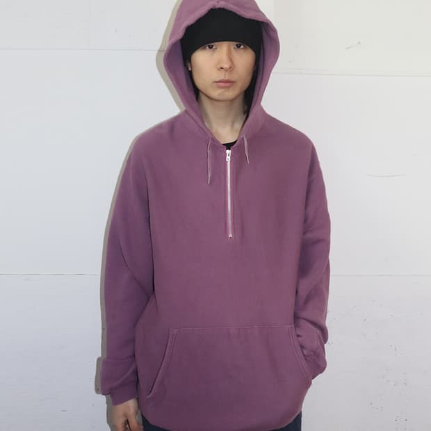 바이널 아카이브 19SS HAMPTON-INN 하프 집업 후디