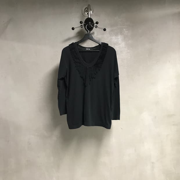 ZUCCA 주카 긴팔 티셔츠 블랙 M(W)