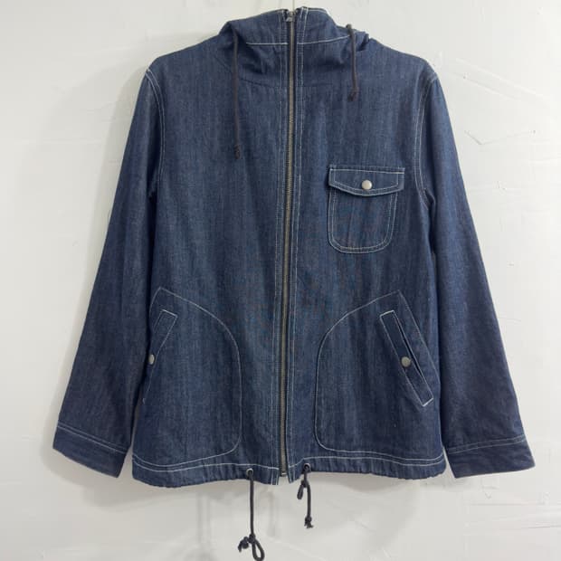denim hood jacket