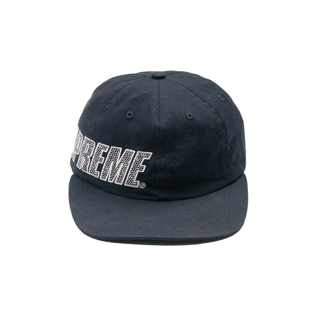 슈프림 사이드 배너 로고 6 패널 캡