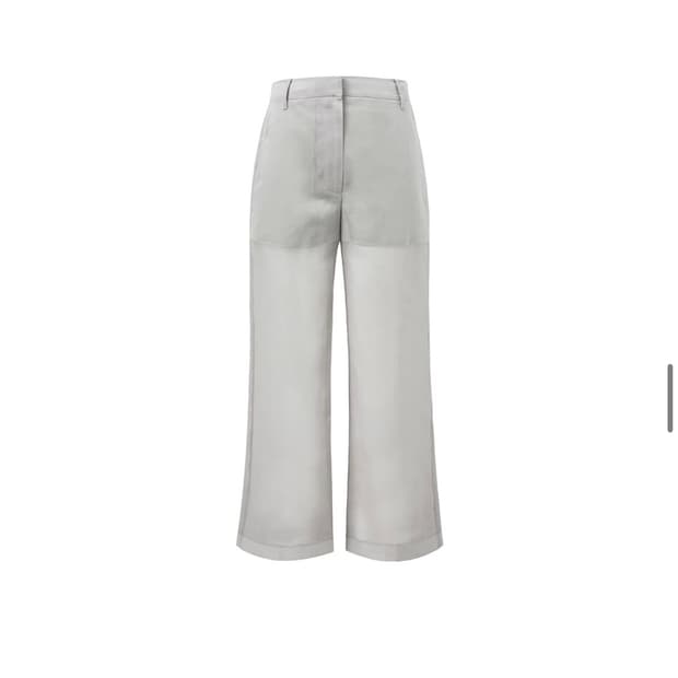 아모멘토 SHEER STRAIGHT FIT PANTS