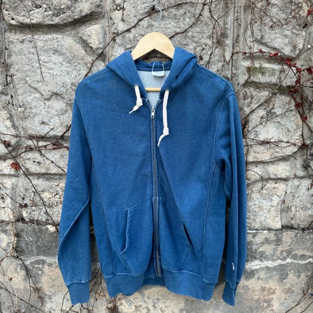 챔피온 빈티지 80s 복각 리버스위브 후드 집업 xl