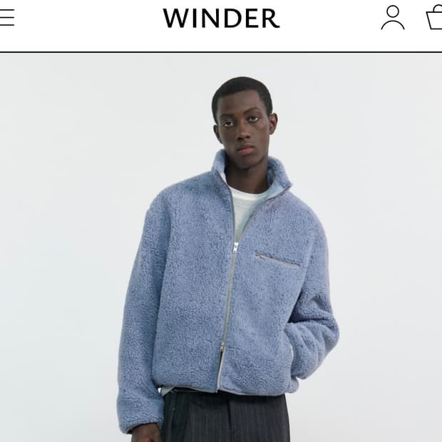 윈더 후리스 플리스 자켓 라이트 블루 L 사이즈