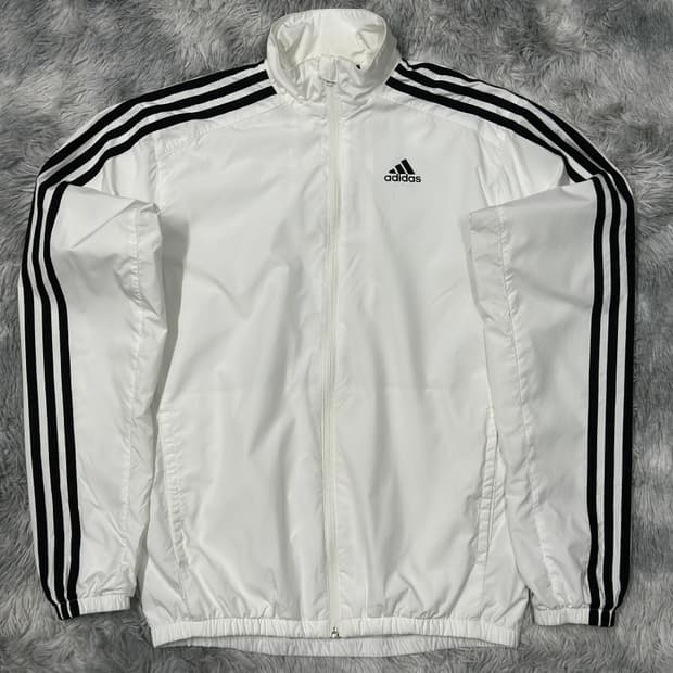 아디다스 클리마스톰 화이트 바람막이