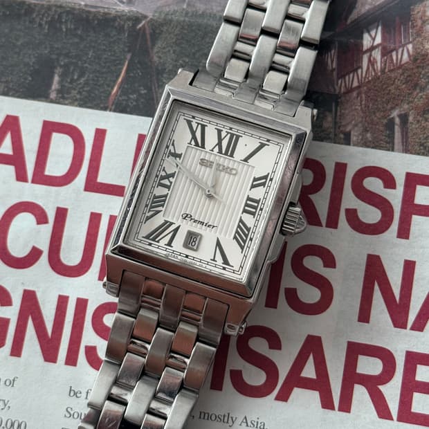 Seiko 세이코 Premium 스퀘어 탱크 데이트