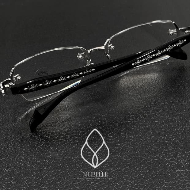 🌗 Cross rimless glasses / 크로스 긱시크 무테안경