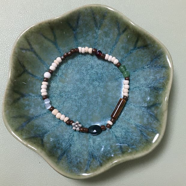 원석 우드 비즈팔찌