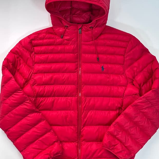 폴로 랄프로렌 레드 경량 후드 자켓 (va.65)