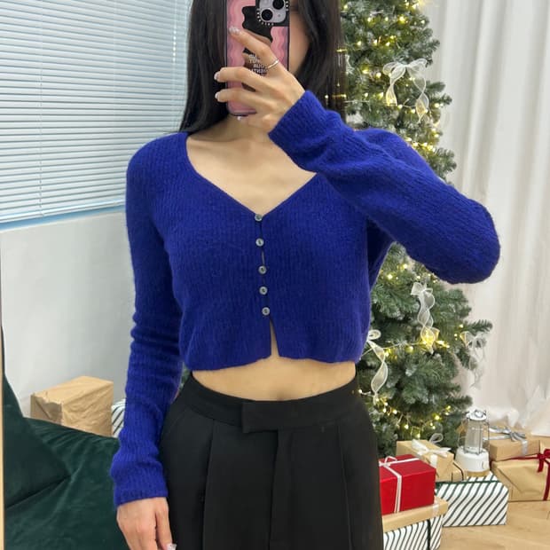 ZARA 크록 니트 가디건