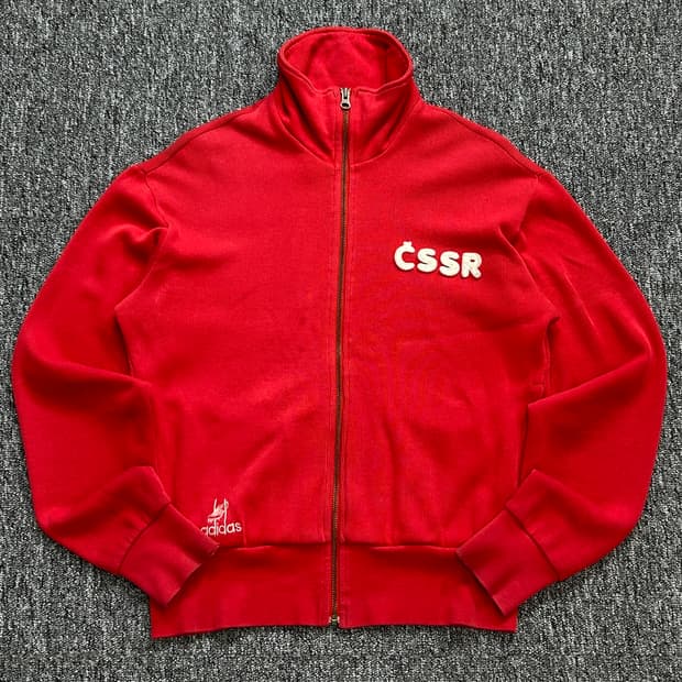 아디다스 00‘s 체코 슬로바키아 코튼 트랙탑 져지 S