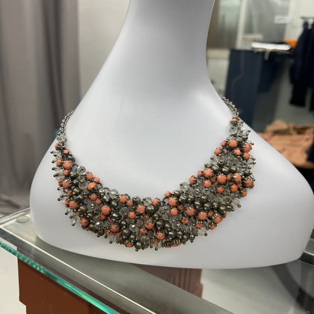 살몬큐빅 라운드 네클리스