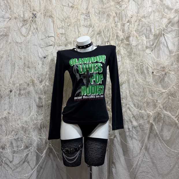 Y2K Cubic Glamour pop long sloove