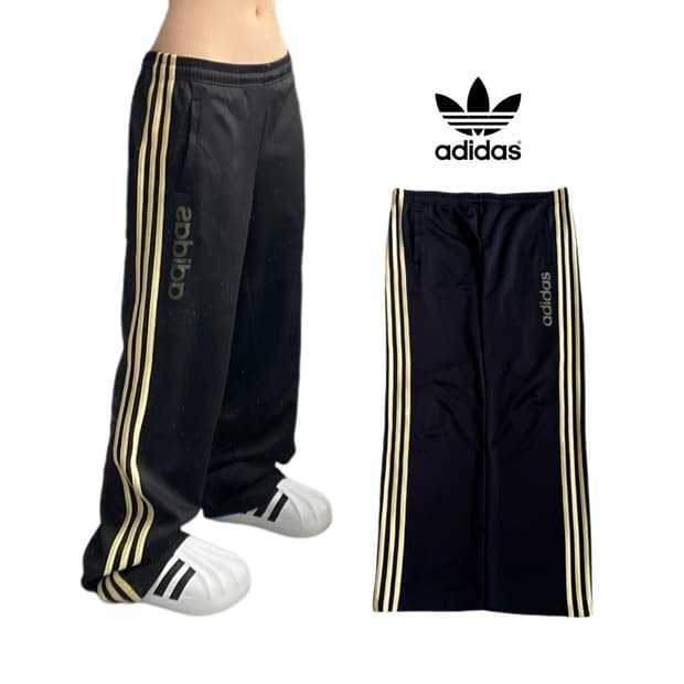 아디다스 00s 삼선 검금 올드스쿨 와이드 트랙팬츠