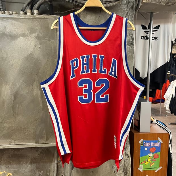 미첼앤네스 빌리 커닝엄 필라델피아 32 져지 레드 #csz2159