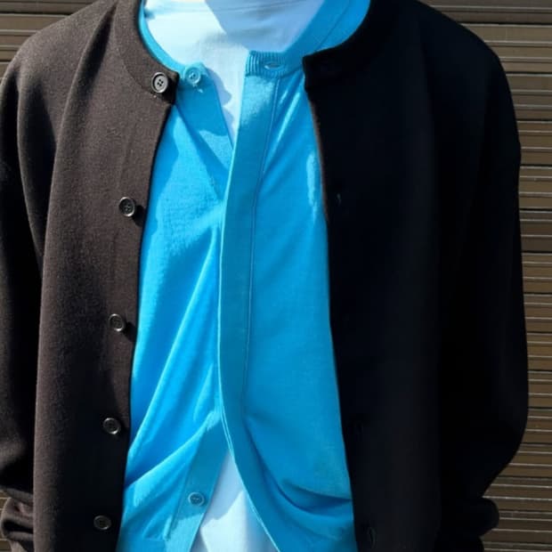 아모멘토 시어라운드 가디건 L