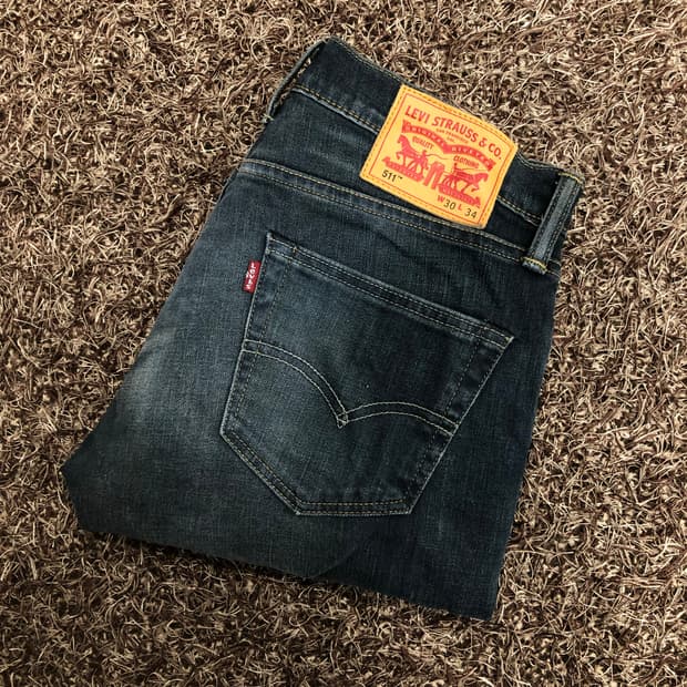 리바이스 511 워싱 데님 팬츠