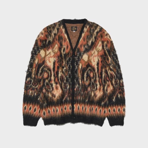 M] 니들스 모헤어 가디건 페이즐리 블랙