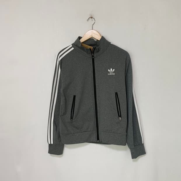 아디다스 삼선 트랙탑 져지 00s y2k 그레이 남성 S 남녀공용