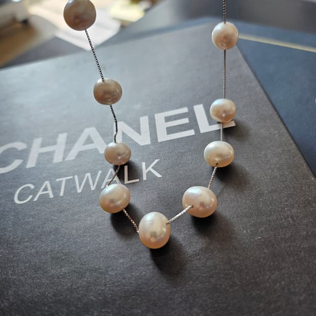 담수진주 실버목걸이