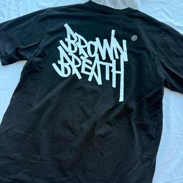 브라운브레스 블랙 로고 반팔 티셔츠 L