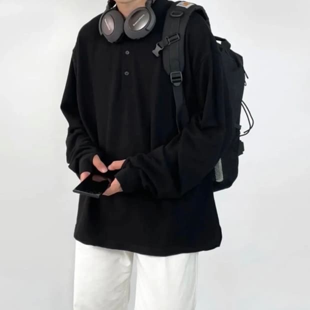 [FREE]TOVN투븐 핸드워머 블랙 피케셔츠 새상품