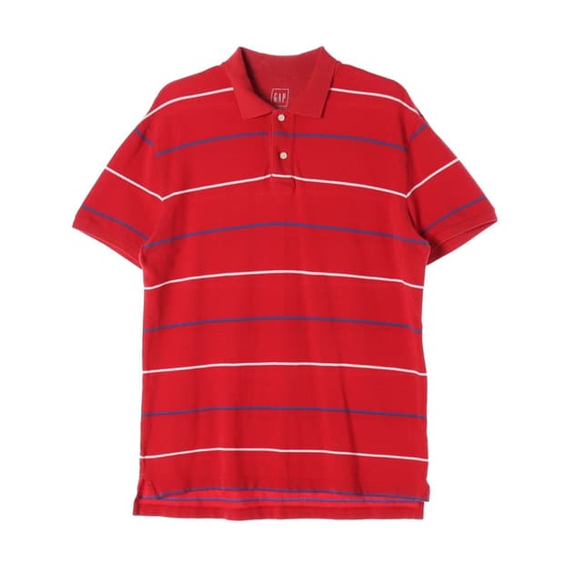 GAP 보더 스트라이프 피케 반팔 카라티 M