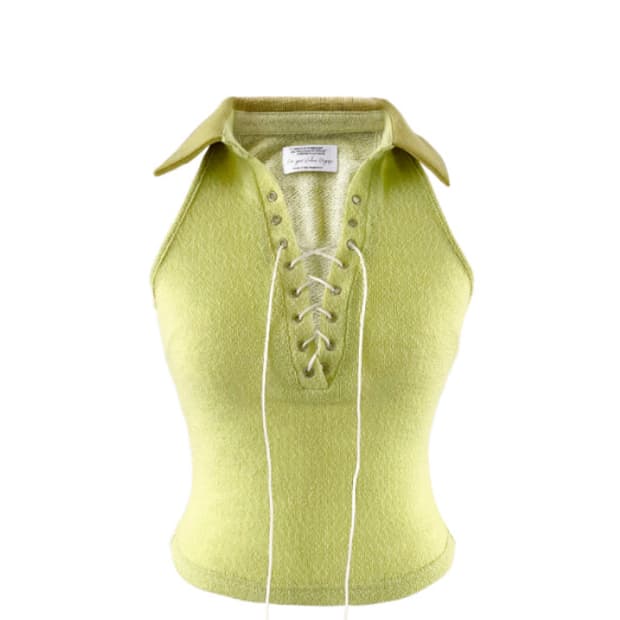 Knit top lime