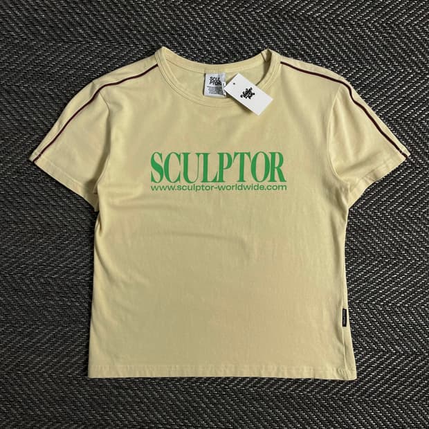 스컬프터 빅로고 크롭 티셔츠o 2935