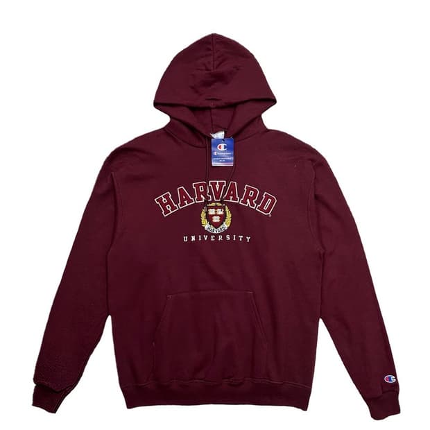 새상품 챔피온 버건디 하버드 컬라지 기모 후드티 L