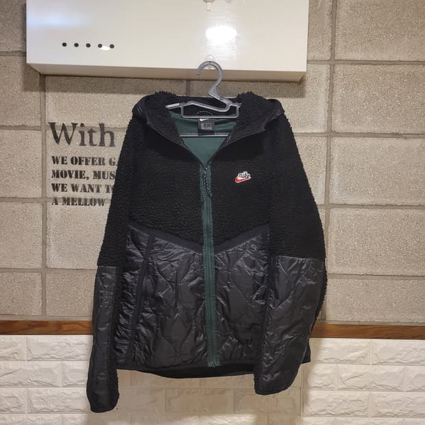 나이키 헤리티지 후드 뽀글이 자켓 XL