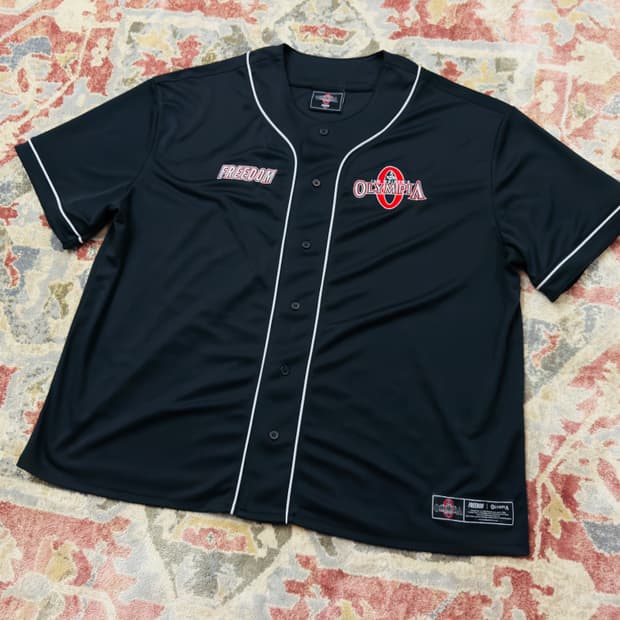 [프리덤] 올림피아 베이스볼 져지 블랙 4XL (상태S)