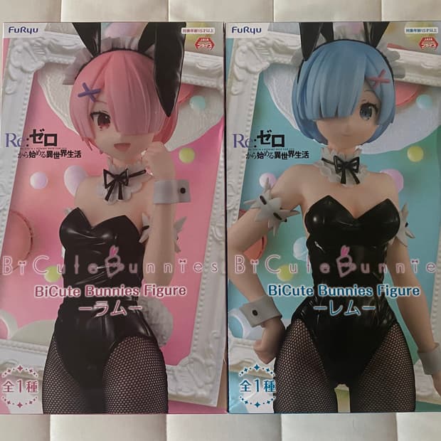 후류 Re:제로 렘•람 바이큐트 바니 피규어 일괄🐰