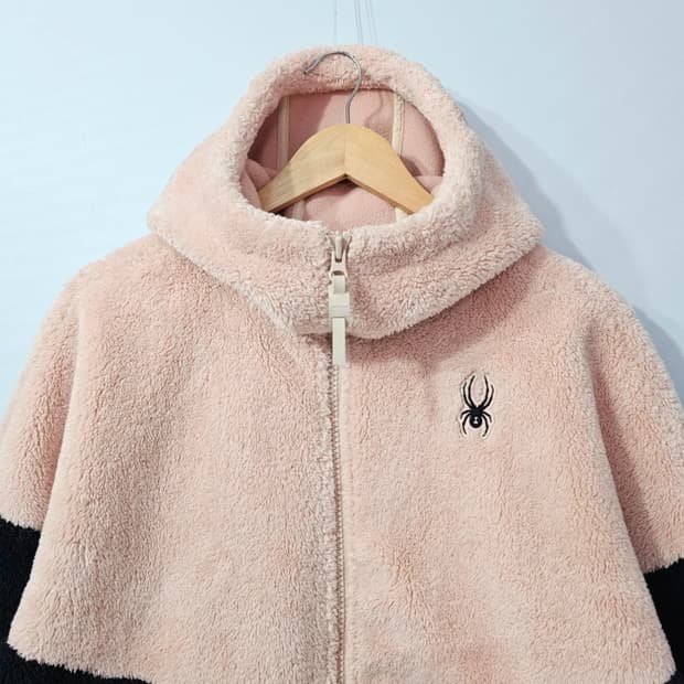 스파이더 플리스 후드집업 핑크 ~66