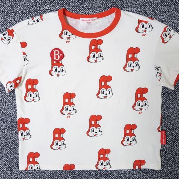 [무료배송][110]베베드피노 메르시 버니 라운드 반팔티