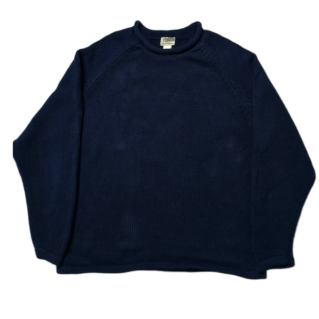 L.L.BEAN 엘엘빈 네이비 코튼 니트 스웨터 XXL 싸이즈