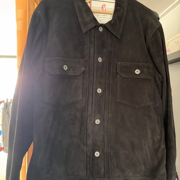 블랙아웃 레더 자켓