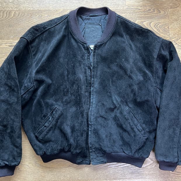 골든베어 90s usa 스웨이드 봄버 자켓