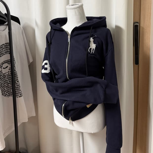 폴로랄프로렌 빅포니 네이비 후드집업