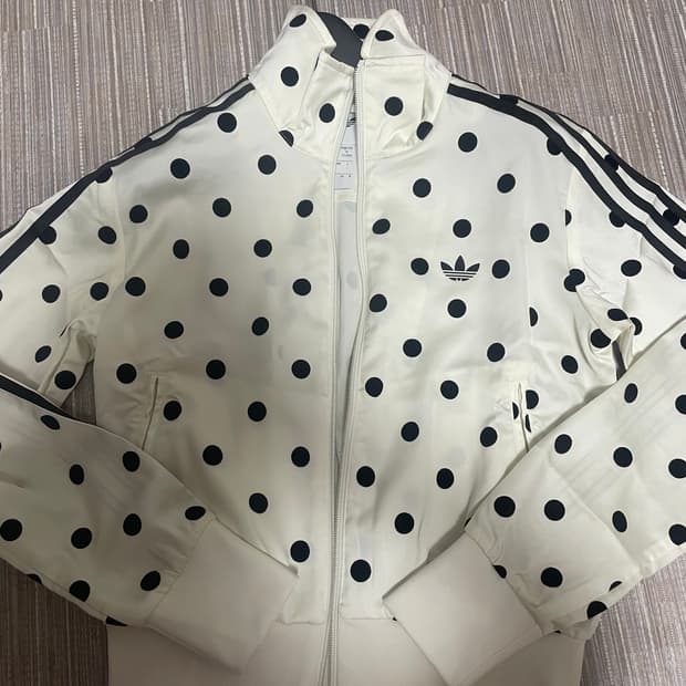 급처)아디다스 도트 새틴 폴카닷 트랙탑 져지m 미스치프 코이세이오 베이프