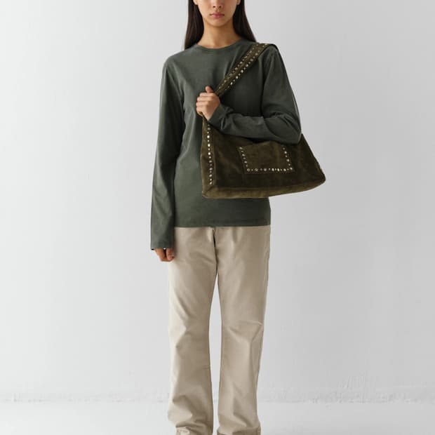 Gimaguas  기마구아스 맥시 프랑카백 카키 스웨이드 