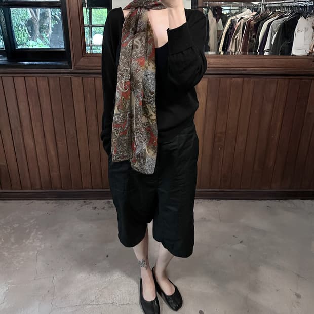 JPV paisley sheer scarf