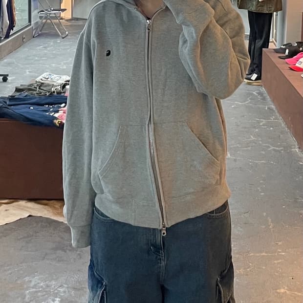 칼하트 그레이 후드집업 H1991