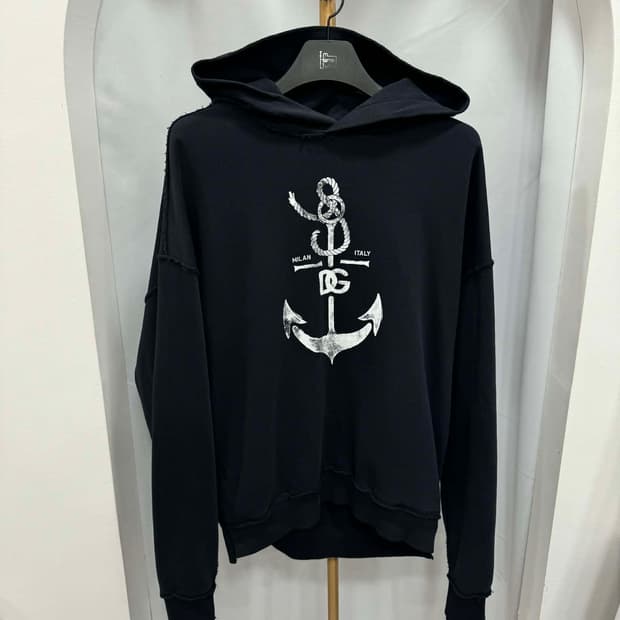 백화점판 돌체앤가바나 프린트 후드티 M 