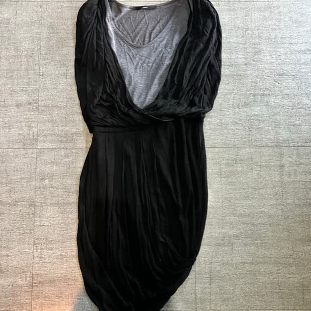 일본빈티지 Yevs 달천깔페어리 프린세스 비대칭 드레이핑 미디원피스