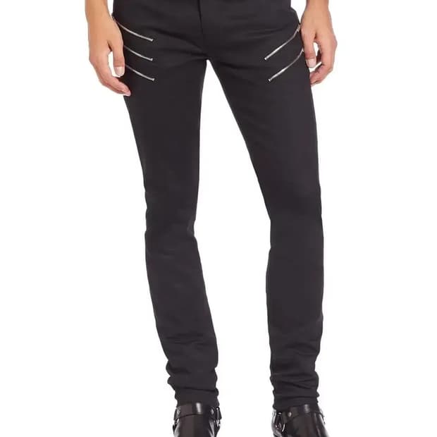 [30] SLP 생로랑 FW15 5 Zip D02 블랙 데님 팬츠