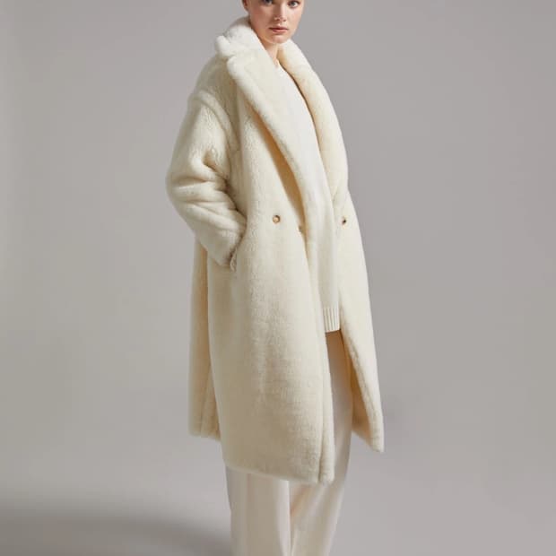 막스마라 테디베어 코트 아이보리S